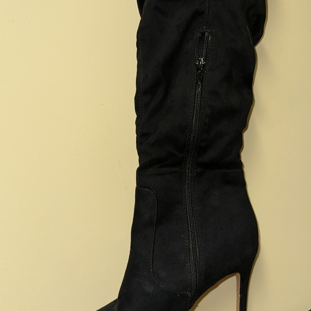 Elegant EXPRESS Black Over-the-Knee Boots - Picture 3 of 4